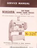 Niagara-Niagara B and BI Series, Press Gap Frame Double Crank Service Manual-B-BI-01